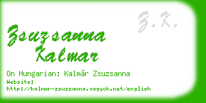 zsuzsanna kalmar business card